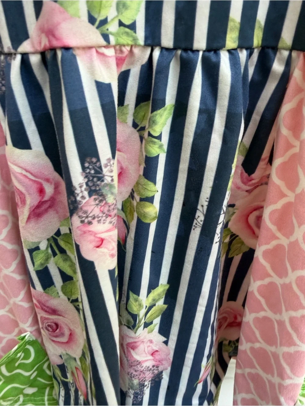 Adorable Sweetness Girls 4 Striped Floral Girls' Casual Short Sleeve Dress